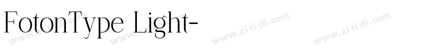 FotonType Light字体转换